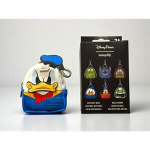 Disney Parks Exclusive Loungefly Angry Donald Duck Mini Backpack Keychain NEW